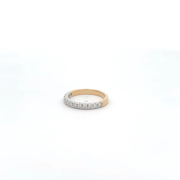 Band Ring Round Brilliant Moissanite (0.48 CT D.E.W) In 14k Gold - Image 3